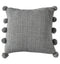 Herringbone Pom Pom Cushion Grey Accessories Regency Studio 
