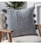 Herringbone Pom Pom Cushion Grey Accessories Regency Studio 