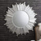 Herzfeld Starburst Round Silver Mirror 39.5" Sleeping Regency Studio 