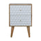 Honeycomb Carved Bedside with 2 Drawers Sleeping Artisan Furniture 