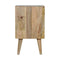 Honeycomb Carved Bedside with 2 Drawers Sleeping Artisan Furniture 
