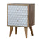 Honeycomb Carved Bedside with 2 Drawers Sleeping Artisan Furniture 