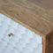 Honeycomb Carved Bedside with 2 Drawers Sleeping Artisan Furniture 