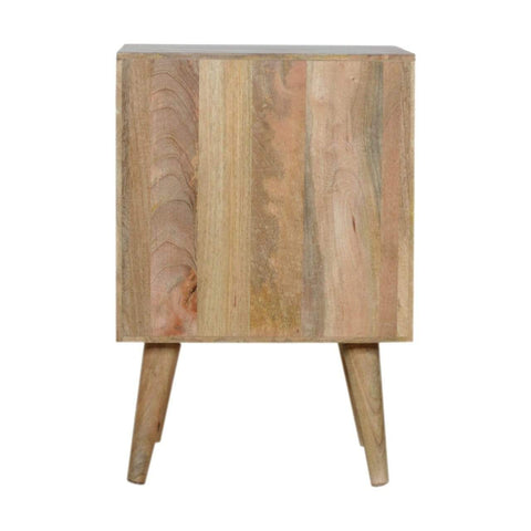 Honeycomb Carved Bedside with 2 Drawers Sleeping Artisan Furniture 
