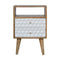 Honeycomb Carved Bedside with Open Slot Sleeping Artisan Furniture 