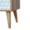 Honeycomb Carved Bedside with Open Slot Sleeping Artisan Furniture 