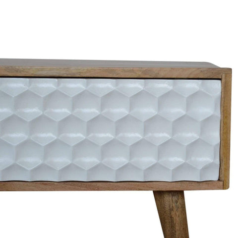 Honeycomb Carved Coffee Table Living Artisan Furniture 