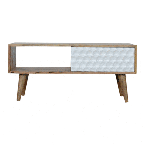 Honeycomb Carved Coffee Table Living Artisan Furniture 