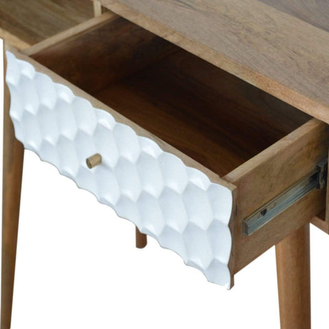 Honeycomb Carved Writing Desk Living Artisan Furniture 