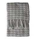 Houndstooth Woven Throw Grey Cream Accessories Regency Studio 