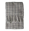 Houndstooth Woven Throw Grey Cream Accessories Regency Studio 