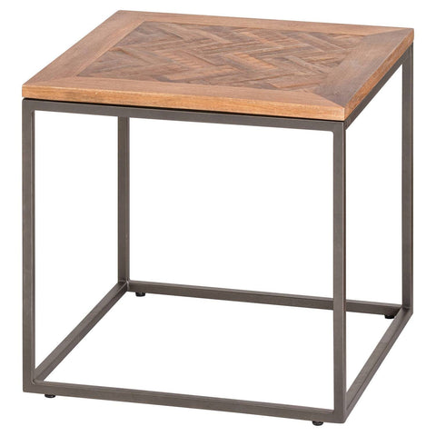 Hoxton Collection Side Table With Parquet Top Living Hill Interiors 
