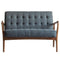 Humber 2 Seater Sofa Dark Grey Linen W1170 x D660 x H775mm Living Regency Studio 