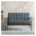 Humber 2 Seater Sofa Dark Grey Linen W1170 x D660 x H775mm Living Regency Studio 