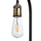 Industrial Black And Brass Floor Lamp Inc Bulb Lighting Hill Interiors 