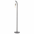 Industrial Black And Brass Floor Lamp Inc Bulb Lighting Hill Interiors 