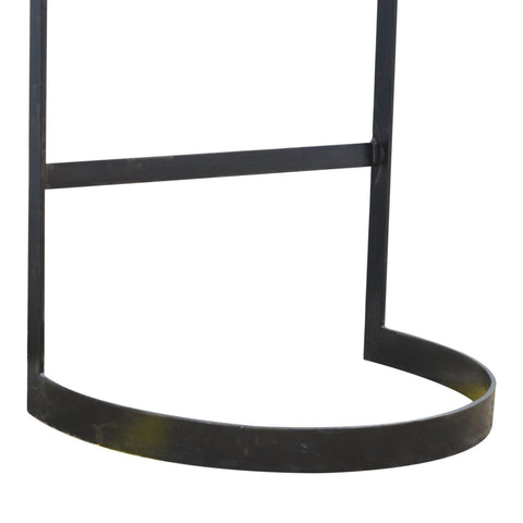 Industrial End Table with Wooden Top Living Artisan Furniture 