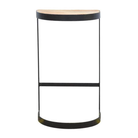 Industrial End Table with Wooden Top Living Artisan Furniture 