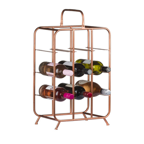 Industrial Inspired 9 Bottle Wine Holder Dining Hill Interiors 