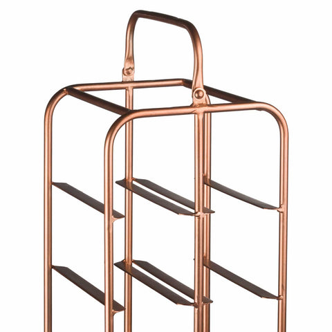 Industrial Inspired Copper Finished 12 Bottle Wine Holder Dining Hill Interiors 
