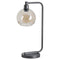 Industrial Metal Desk Lamp With Smoked Glass Lighting Hill Interiors 