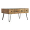 Iron Base Coffee Table with 4 Drawers Living Artisan Furniture 
