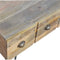 Iron Base Coffee Table with 4 Drawers Living Artisan Furniture 