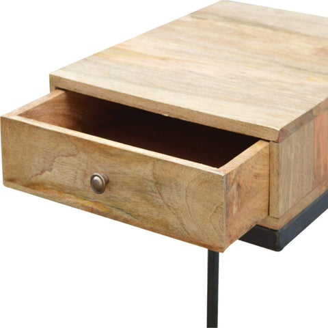 Iron Base Geometric Style Bedside Sleeping Artisan Furniture 