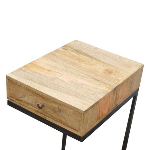 Iron Base Geometric Style Bedside Sleeping Artisan Furniture 