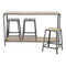 Iron Kitchen Table with 3 Nesting Stools Dining Artisan Furniture 