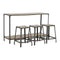 Iron Kitchen Table with 3 Nesting Stools Dining Artisan Furniture 
