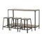 Iron Kitchen Table with 3 Nesting Stools Dining Artisan Furniture 