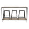 Iron Kitchen Table with 3 Nesting Stools Dining Artisan Furniture 