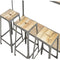 Iron Kitchen Table with 3 Nesting Stools Dining Artisan Furniture 