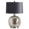 Isla Mirrored Glass Round Table Lamp With Velvet Shade Lighting Hill Interiors 