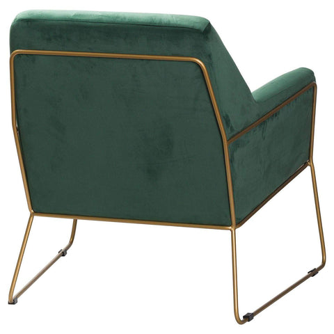 Kariss Framed Emerald Green Velvet Club Chair Living Hill Interiors 