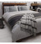 Kintyre Quilt Cover Set Grey Double Sleeping Regency Studio 