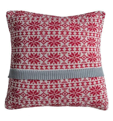 Knitted Fairisle Cushion Red Accessories Regency Studio 