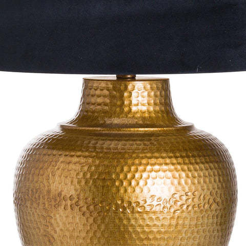 Knowles Bronze Table Lamp With Black Velvet Shade Lighting Hill Interiors 