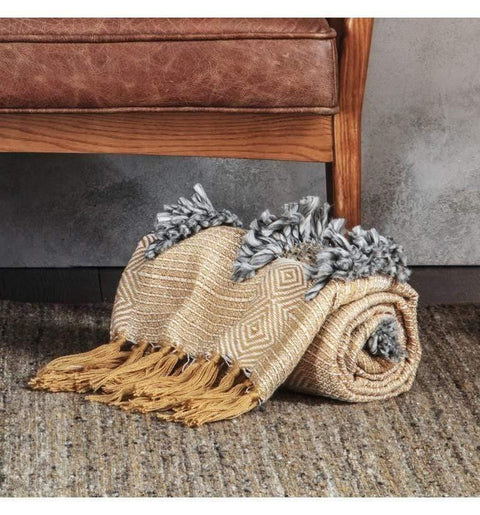 Koda Throw Ochre/Grey Accessories Regency Studio 