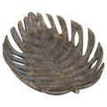 Large Antique Bronze Cheese Plant Leaf Dish Accessories Hill Interiors 