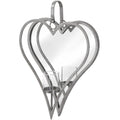 Large Antique Silver Mirrored Heart Candle Holder Accessories Hill Interiors 