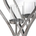 Large Antique Silver Mirrored Heart Candle Holder Accessories Hill Interiors 