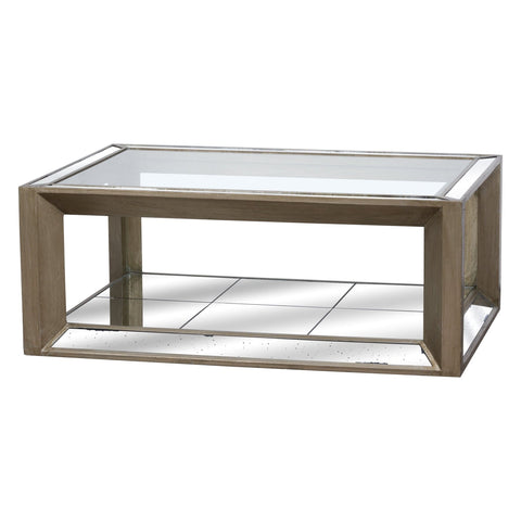 Large Augustus Mirrored Coffee Table Living Hill Interiors 