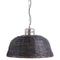 Large Black Orla Wicker Pendant Light Lighting Hill Interiors 