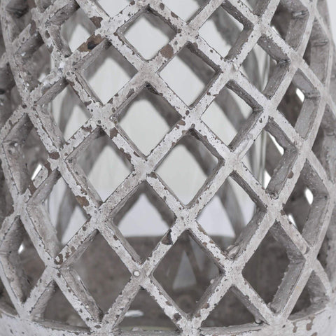 Large Conical Ceramic Lattice Hurricane Lantern Accessories Hill Interiors 