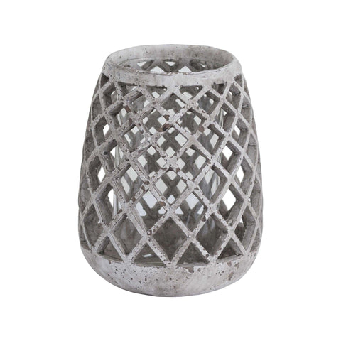 Large Conical Ceramic Lattice Hurricane Lantern Accessories Hill Interiors 