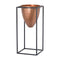 Large Copper Bullet Planter On Black Frame Accessories Hill Interiors 