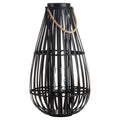 Large Floor Standing Domed Wicker Lantern With Rope Detail Accessories Hill Interiors 