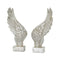 Large Freestanding Antique Silver Angel Wings Ornament Accessories Hill Interiors 